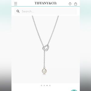 Tiffany Elsa Paretti Pearl Heart Necklace